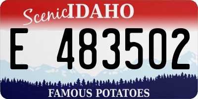 ID license plate E483502