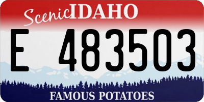 ID license plate E483503
