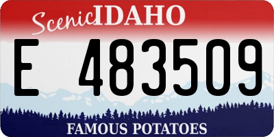 ID license plate E483509