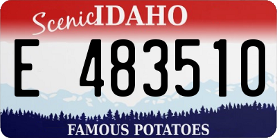 ID license plate E483510