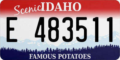 ID license plate E483511