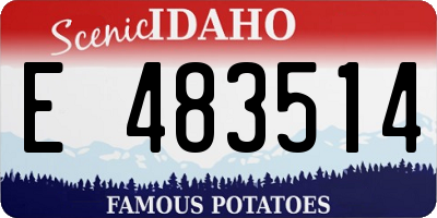 ID license plate E483514