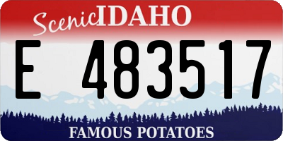 ID license plate E483517
