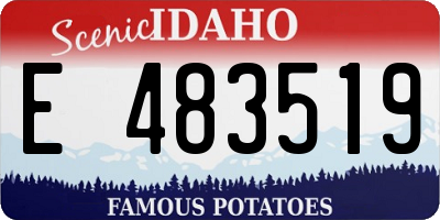 ID license plate E483519