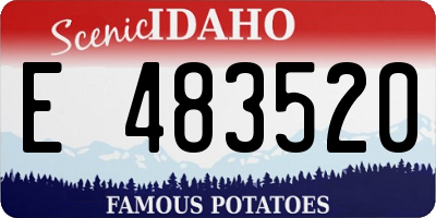 ID license plate E483520