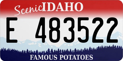 ID license plate E483522