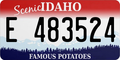 ID license plate E483524