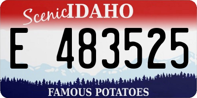 ID license plate E483525