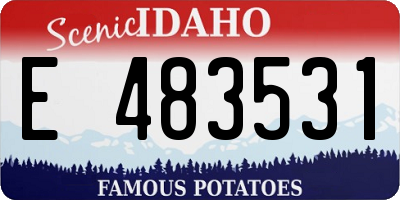 ID license plate E483531