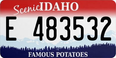 ID license plate E483532