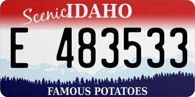 ID license plate E483533