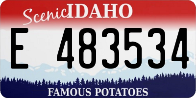 ID license plate E483534