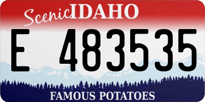 ID license plate E483535