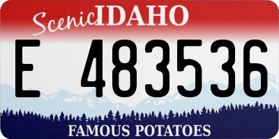 ID license plate E483536