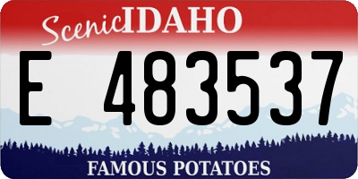 ID license plate E483537