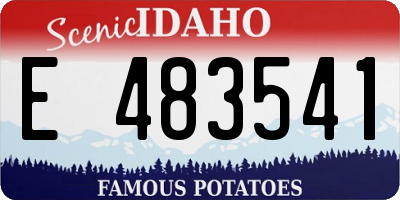 ID license plate E483541