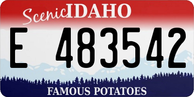 ID license plate E483542
