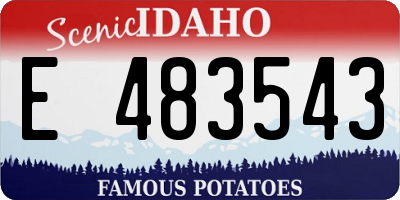 ID license plate E483543