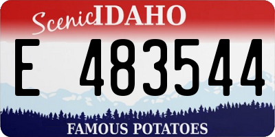 ID license plate E483544
