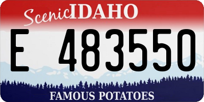 ID license plate E483550