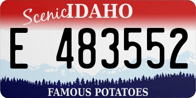 ID license plate E483552