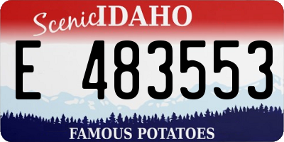 ID license plate E483553