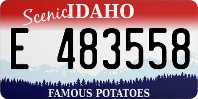 ID license plate E483558