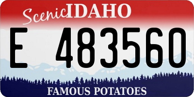 ID license plate E483560