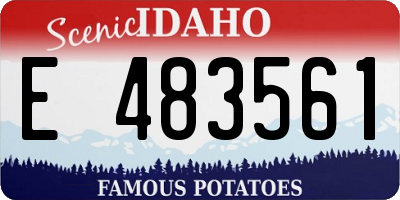 ID license plate E483561