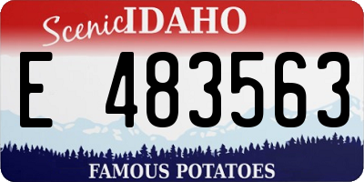 ID license plate E483563