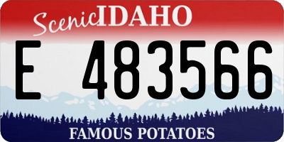ID license plate E483566