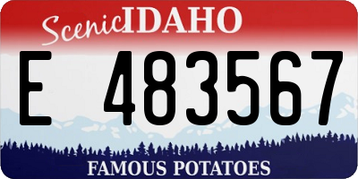 ID license plate E483567