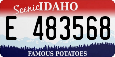 ID license plate E483568