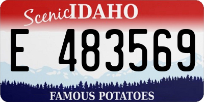 ID license plate E483569