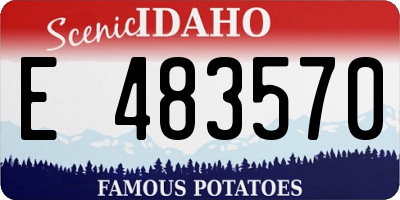 ID license plate E483570