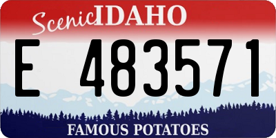 ID license plate E483571