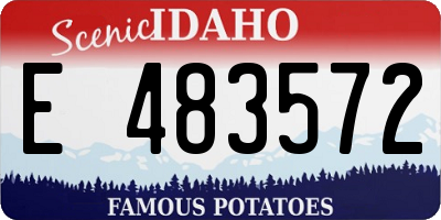 ID license plate E483572