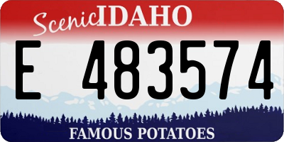 ID license plate E483574