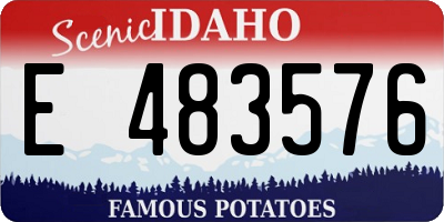 ID license plate E483576
