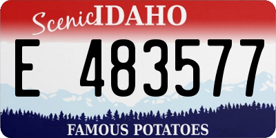 ID license plate E483577
