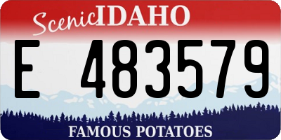 ID license plate E483579