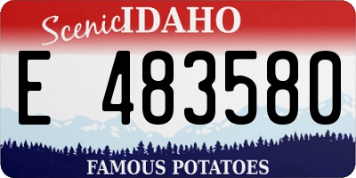 ID license plate E483580