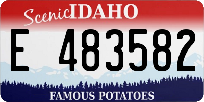 ID license plate E483582