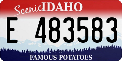 ID license plate E483583