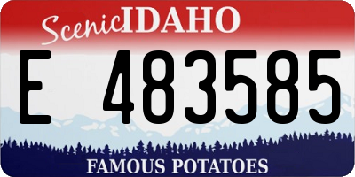 ID license plate E483585