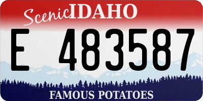 ID license plate E483587