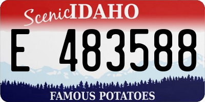 ID license plate E483588