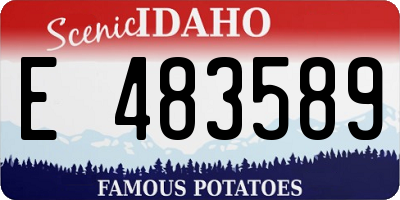 ID license plate E483589