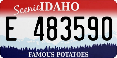 ID license plate E483590