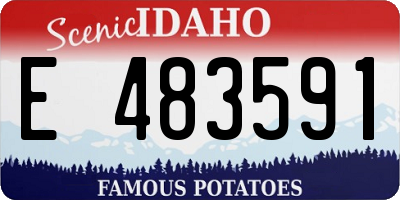 ID license plate E483591